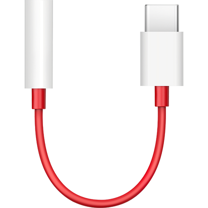 Audio-adapter USB-C - 3,5 mm OnePlus TC01W, 0,09 m, Rood 5461100024