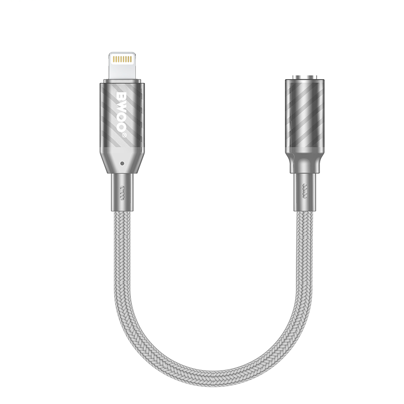 Lightning Audio Adapter - 3.5mm BWOO BZ66, Grijs