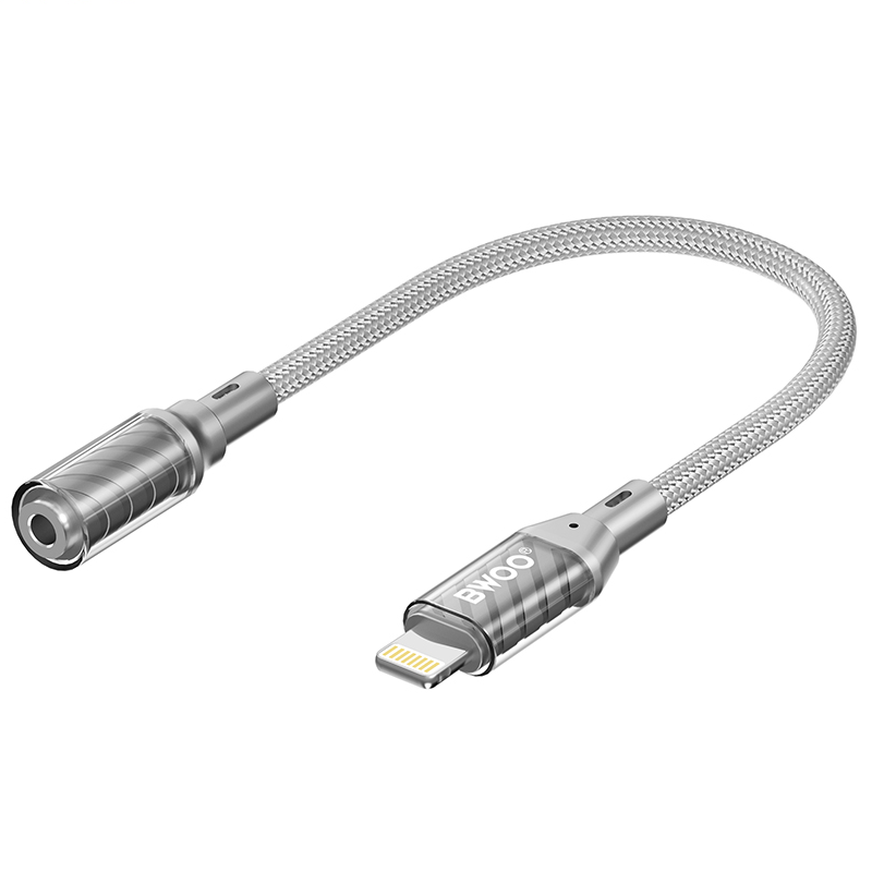Lightning Audio Adapter - 3.5mm BWOO BZ66, Grijs