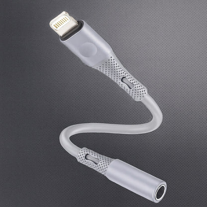 Audio Adapter Lightning - 3.5mm Techsuit AC2 SoundFlex, Grijs