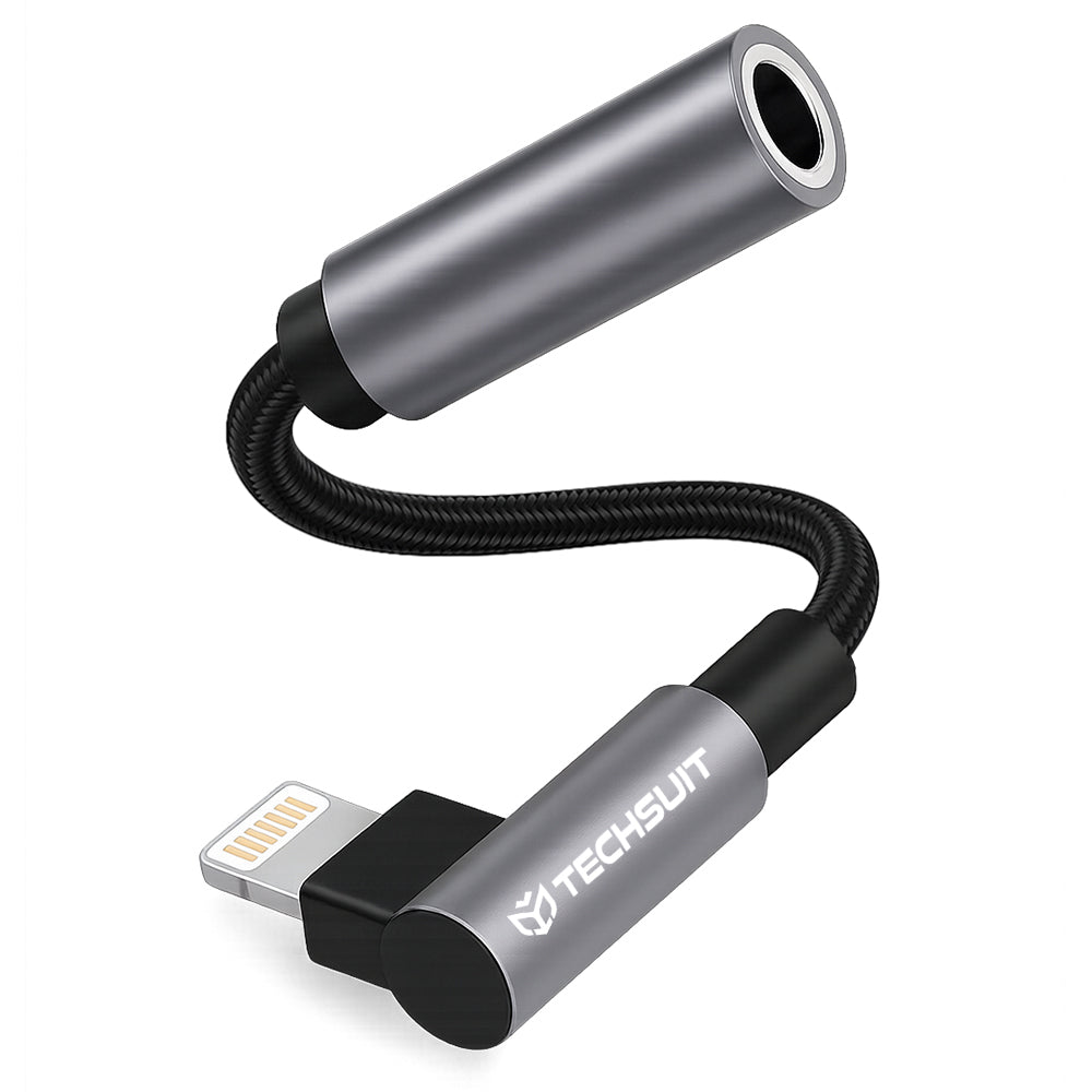 Audio Adapter Lightning - 3.5mm Techsuit AC6 MusicDox, Grijs