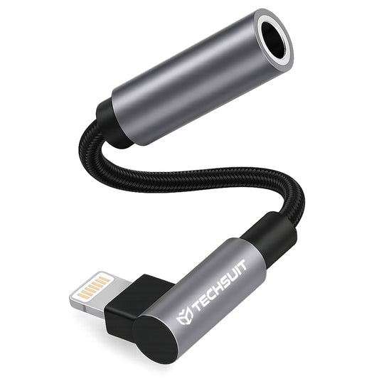 Audio Adapter Lightning - 3.5mm Techsuit AC6 MusicDox, Grijs