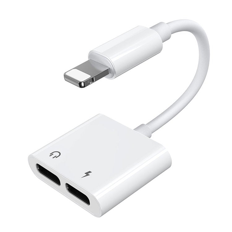 Audio Adapter Lightning - 2 x Lightning Joyroom S-Y104, Wit