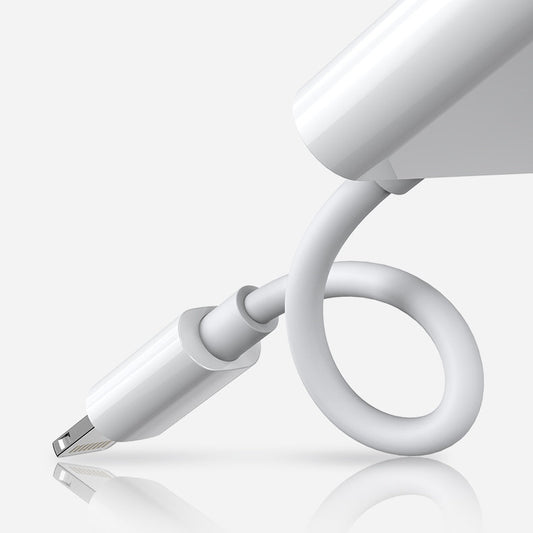 Adaptateur Audio Lightning vers Lightning Joyroom S-Y104 Ben, avec port de charge Lightning, Blanc