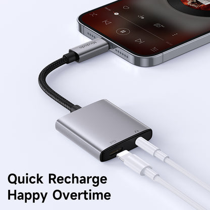 Audio Adapter Lightning - Lightning / 3.5mm McDodo CA-5540 Wales, Gri