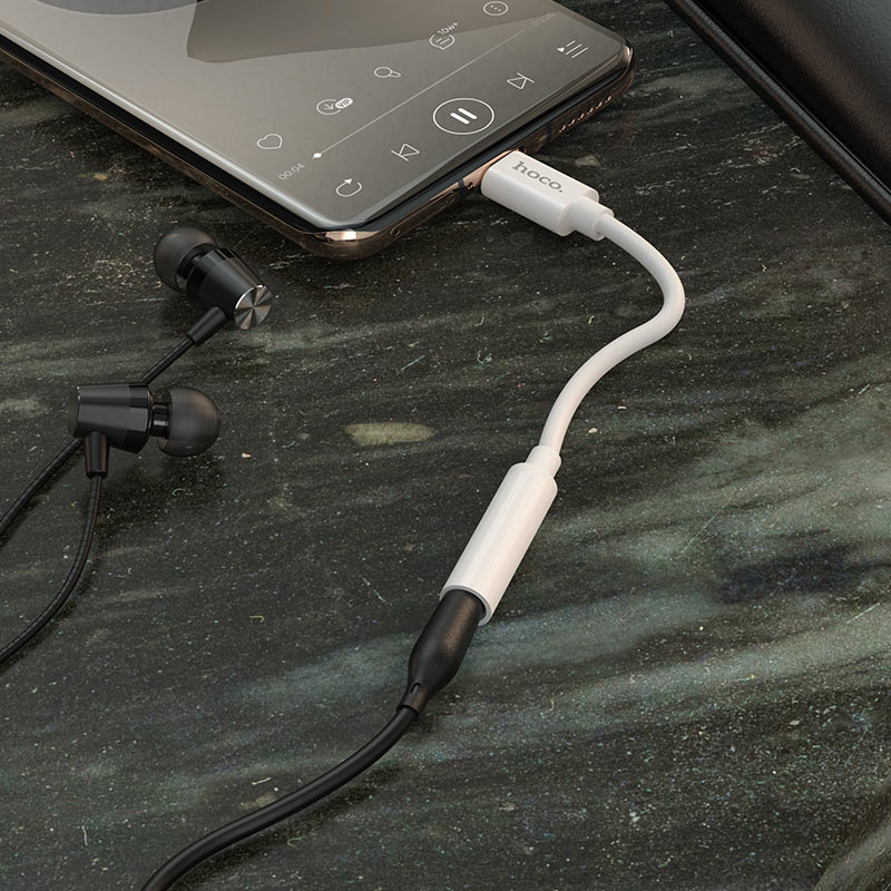 USB-C naar 3,5mm Audio-adapter HOCO LS30, Wit