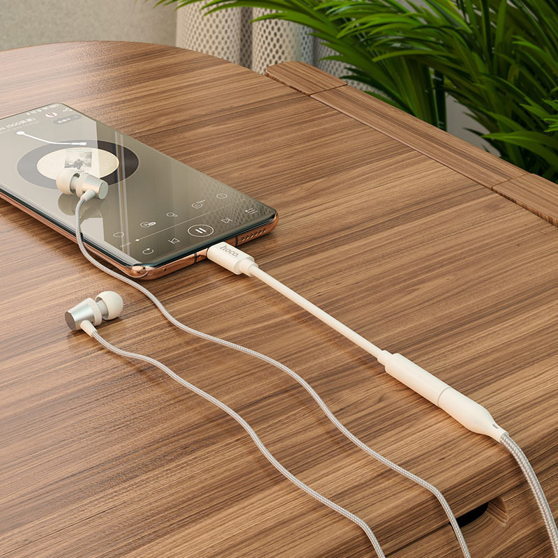 USB-C naar 3,5mm Audio-adapter HOCO LS30, Wit