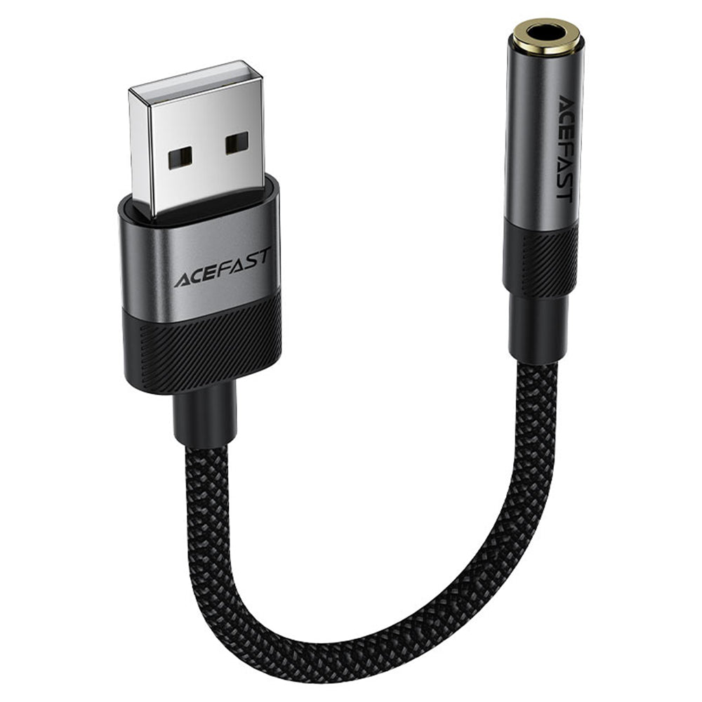Audio Adapter Acefast J13, USB-A - 3,5 mm, Zwart
