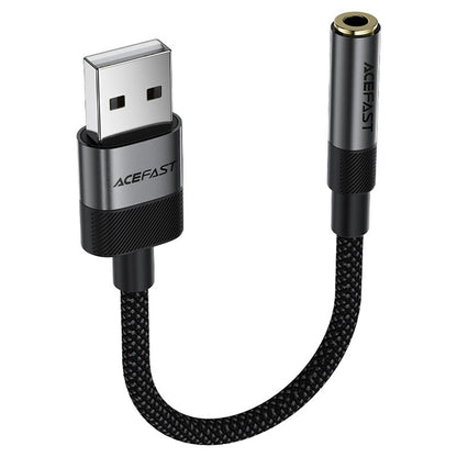 Audio Adapter Acefast J13, USB-A - 3,5 mm, Zwart