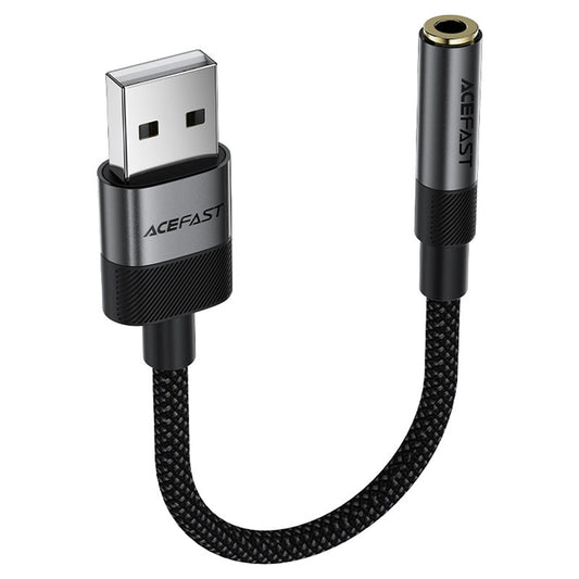 Audio Adapter Acefast J13, USB-A - 3,5 mm, Zwart