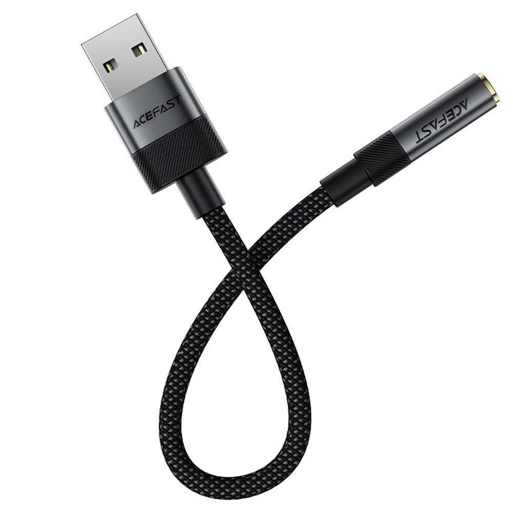 Audio Adapter Acefast J13, USB-A - 3,5 mm, Zwart