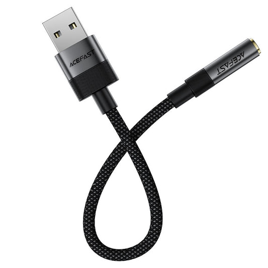 Audio Adapter Acefast J13, USB-A - 3,5 mm, Zwart