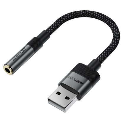 Audio Adapter Acefast J13, USB-A - 3,5 mm, Zwart