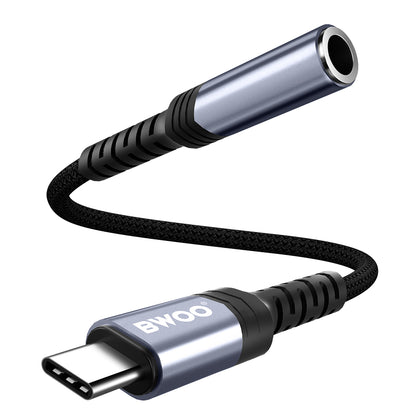 Audio Adapter USB-C - 3.5mm BWOO BZ47, Zwart