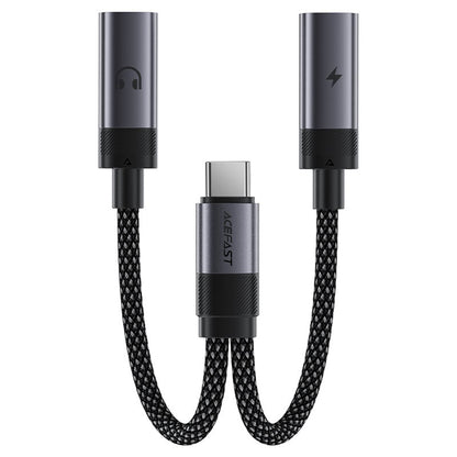 Audio-Adapter USB-C - 2 x USB-C Acefast J14, Schwarz