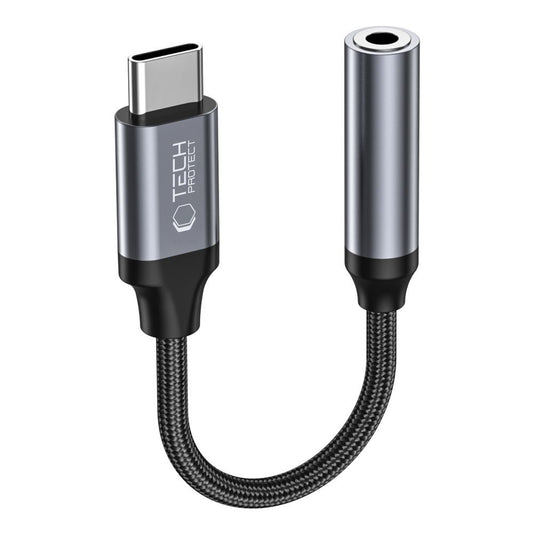 Audioadapter USB-C - 3,5mm Tech-Protect Ultraboost, Schwarz