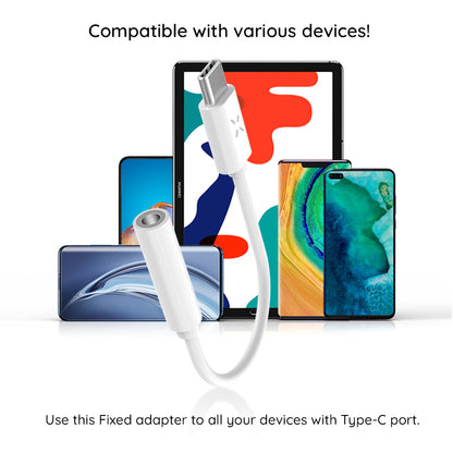Audio-Adapter USB-C - 3.5mm Fixed, Weiß