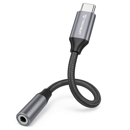 Audioadapter USB-C - 3,5mm Techsuit AC12 FuseXound, Grau, Set 2 Stück