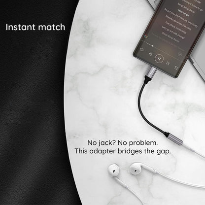 Audioadapter USB-C - 3,5mm Techsuit AC12 FuseXound, Grau, Set 2 Stück