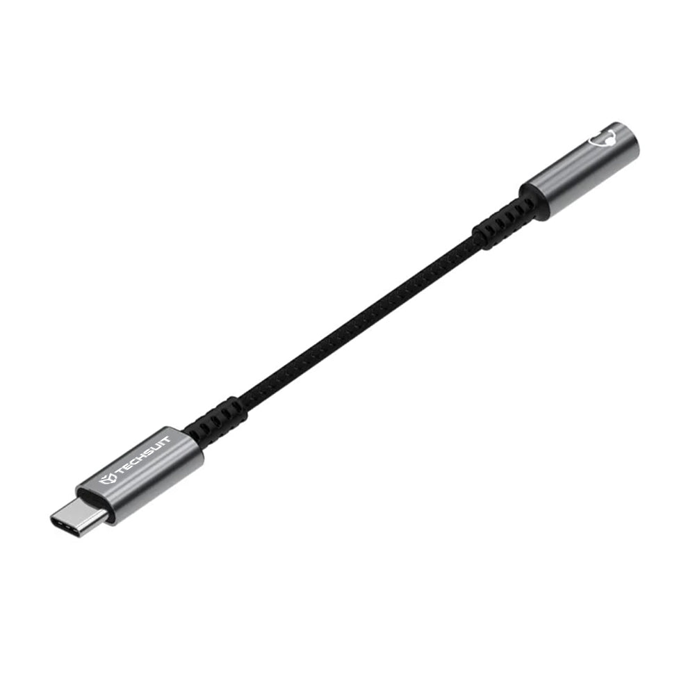 Audio Adapter USB-C - 3.5mm Techsuit AC14 SonicPiX, Grijs