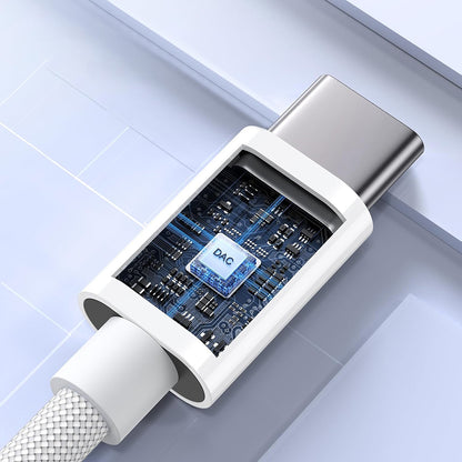 Audio Adapter USB-C - 3.5mm Techsuit AC18 MusicBox, Wit, Set van 2 stuks