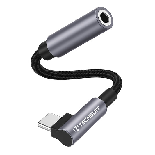 Audio Adapter USB-C - 3.5mm Techsuit AC7 MusicDox, Grijs