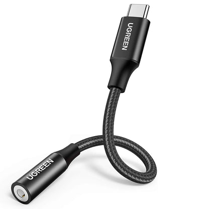 Audio Adapter USB-C - 3.5mm UGREEN AV142, Zwart
