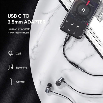 Audio Adapter USB-C - 3.5mm UGREEN AV142, Zwart