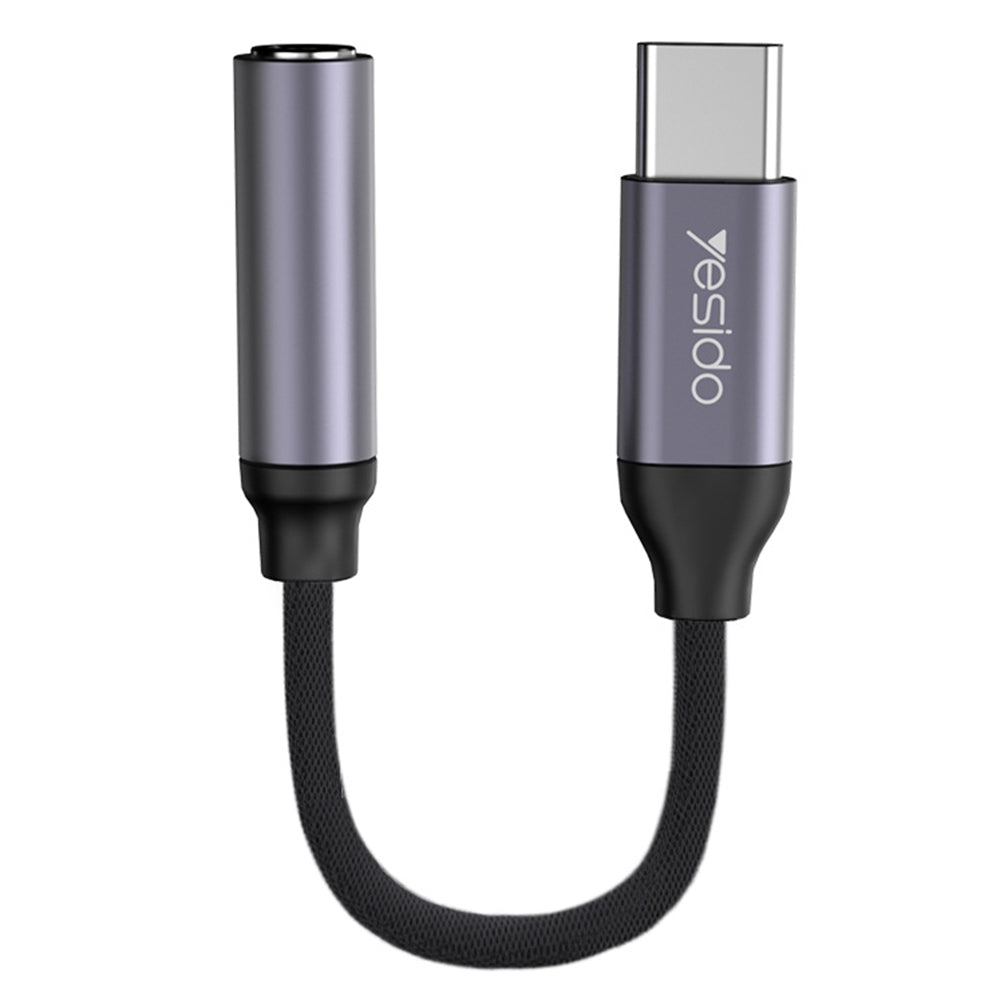 Audio Adapter USB-C - 3.5mm Yesido YAU19, Zwart