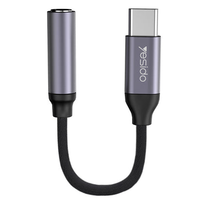Audio Adapter USB-C - 3.5mm Yesido YAU19, Zwart