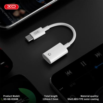 Audio Adapter USB-C - Lightning XO Design NB-R268B, Wit