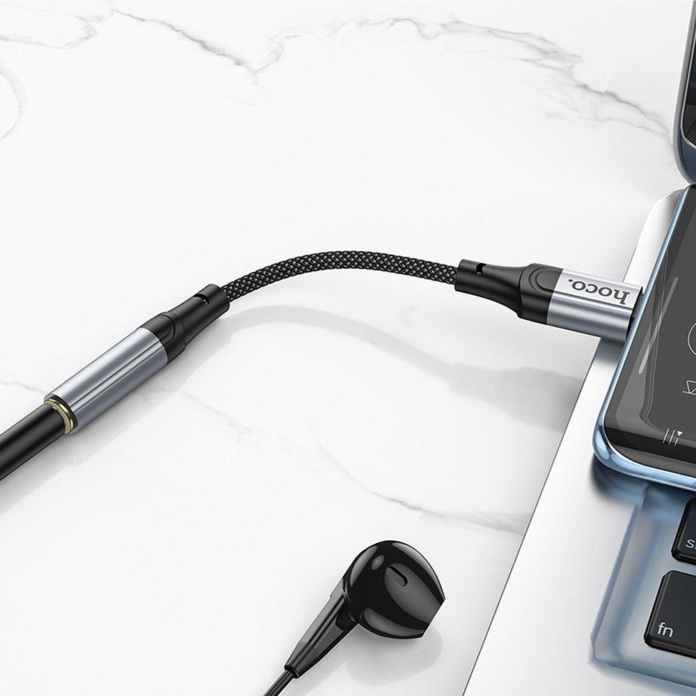 USB-C to 3.5mm Audio Adapter HOCO LS36, Gray