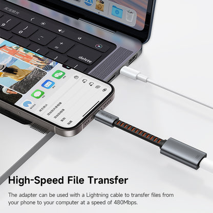 Audio Adapter USB-C - Lightning McDodo CA-4870, Grijs