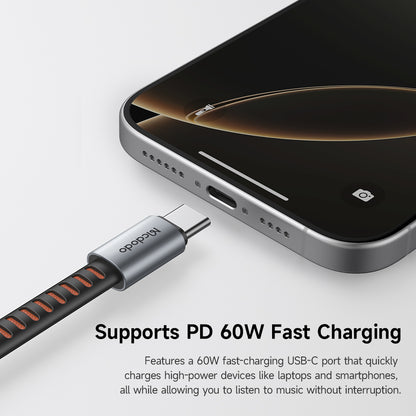 Adaptateur Audio USB-C - USB-C / 3.5mm McDodo CA-3120, Gris