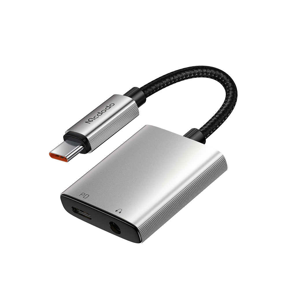 Adaptateur Audio USB-C - USB-C / 3.5mm McDodo CA-5050 Wales, Gris