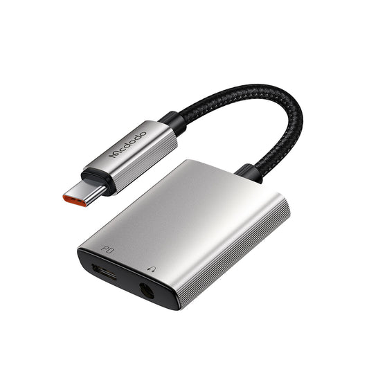 Audio Adapter USB-C - USB-C / 3.5mm McDodo CA-5050 Wales, Grijs
