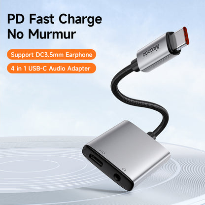 Adaptateur Audio USB-C - USB-C / 3.5mm McDodo CA-5050 Wales, Gris