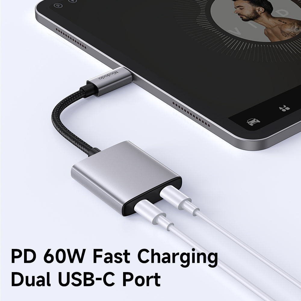 Audio Adapter USB-C - USB-C / USB-C McDodo CA-5570 Wales, Grijs