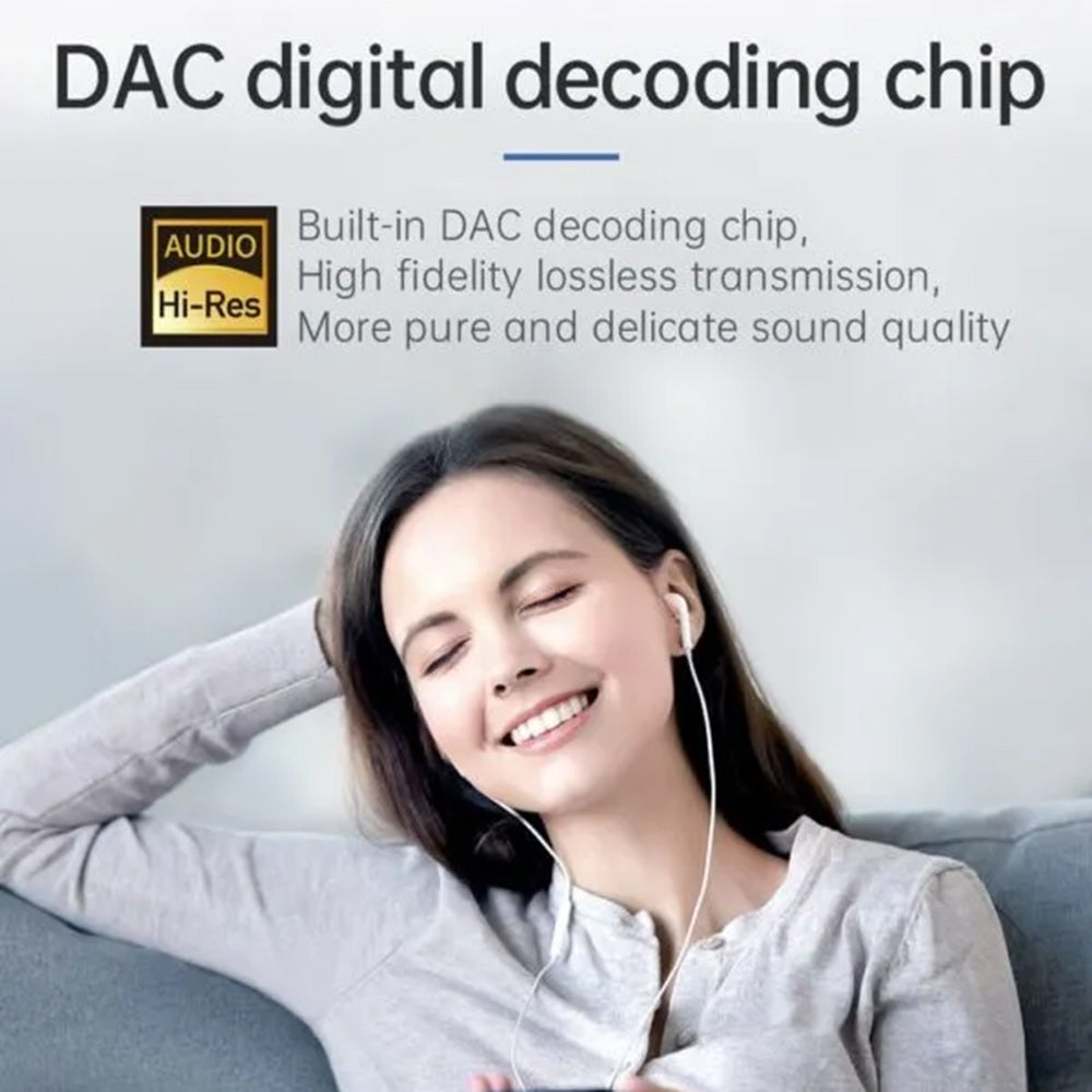 Adaptateur Audio USB-C - USB-C / USB-C McDodo CA-7670, Noir