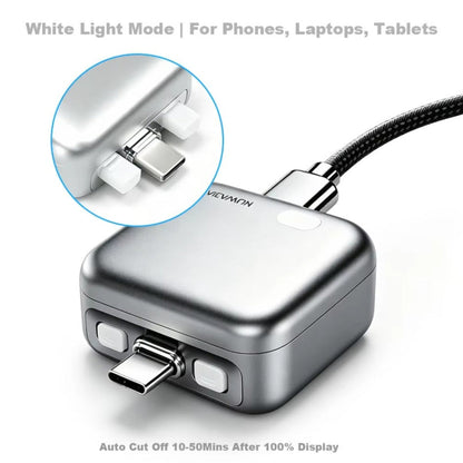 Auto Disconnect USB-C Adapter KUWAJIA KH-51 voor Voeding met Automatische Uitschakeling en Batterijbescherming, Zilver