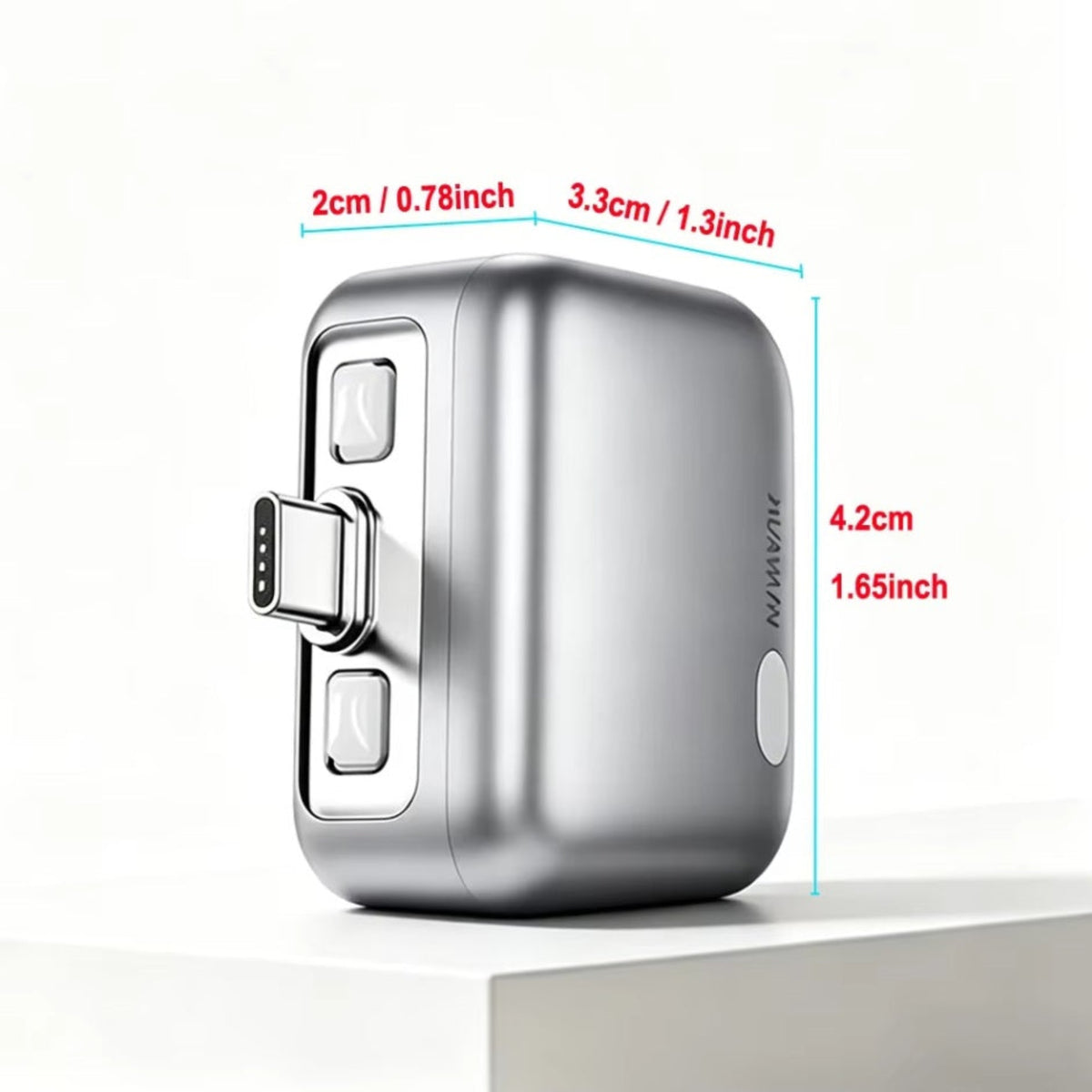 Auto Disconnect USB-C Adapter KUWAJIA KH-51 voor Voeding met Automatische Uitschakeling en Batterijbescherming, Zilver