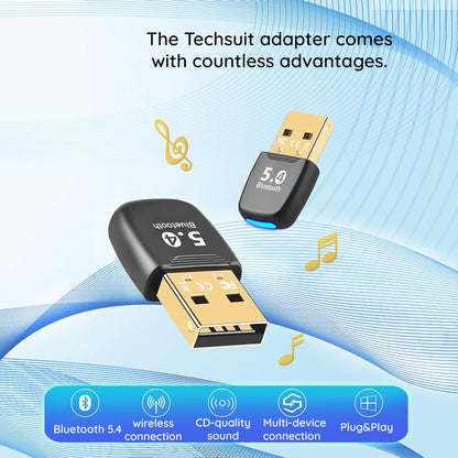 Adaptateur Bluetooth USB Techsuit BlueJet A20, Noir