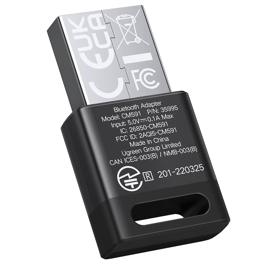 Adaptateur Bluetooth USB UGREEN CM591 (35995), Noir