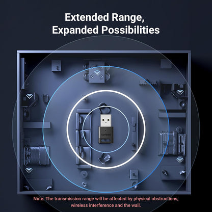 Adaptateur Bluetooth USB UGREEN CM591 (35995), Noir