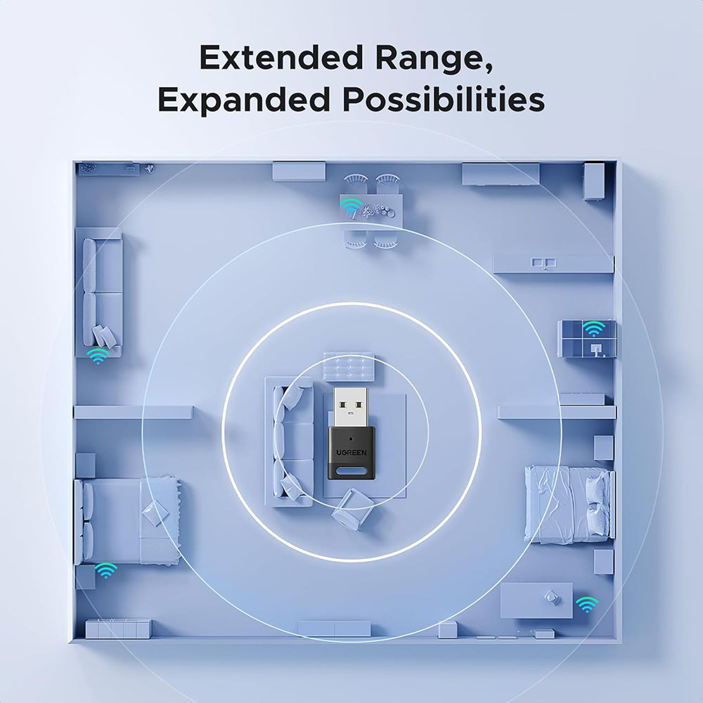 Adaptateur Bluetooth USB UGREEN CM748 (45134), Noir