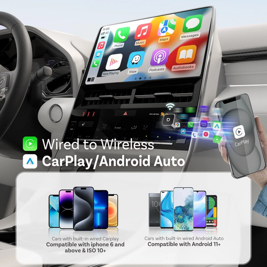 Adaptateur Carplay / Android Auto sans fil Ottocast Mini Cube Style C pour Apple iPhone / série Android CP88-T3