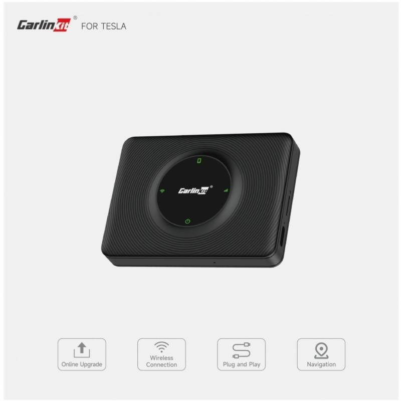Carplay / Android Auto Wireless Carlinkit Adapter kompatibel mit Tesla Model 3 / X / Y / S für Apple iPhone / Android Serie CPC200-T2C