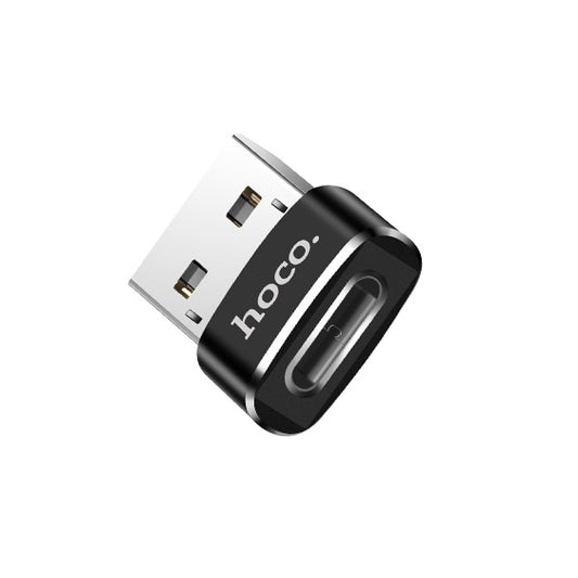 Gegevens- en oplaadadapter USB-C - USB-A HOCO UA6, zwart