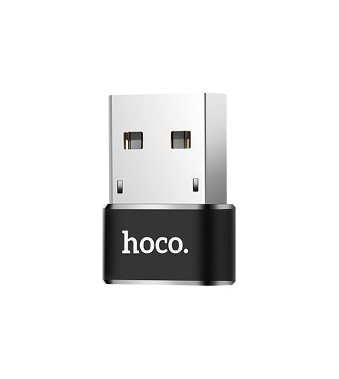 Gegevens- en oplaadadapter USB-C - USB-A HOCO UA6, zwart
