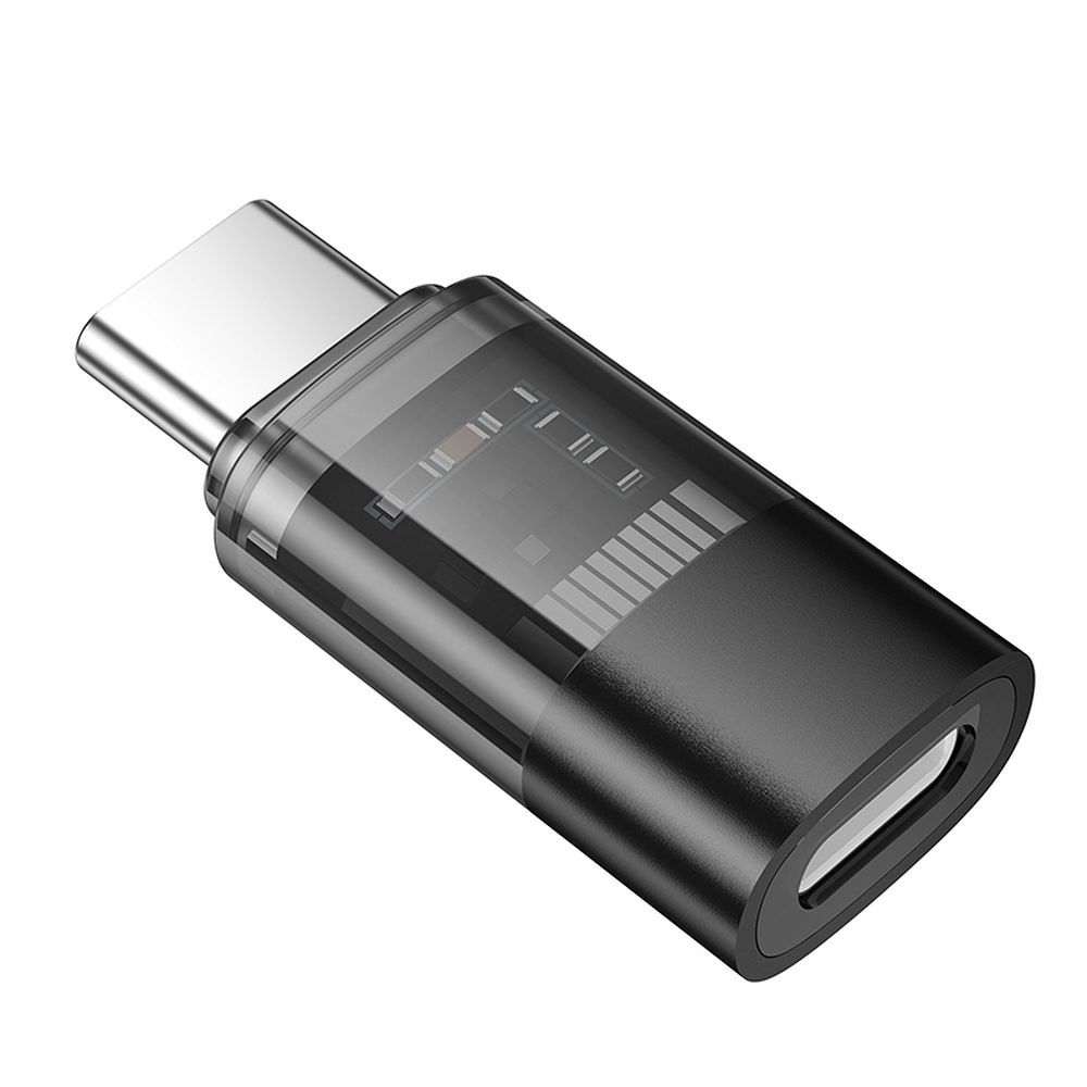 Adapter voor gegevens en opladen Lightning - USB-C HOCO UA36D, Zwart